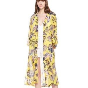 ORCHID ROW Floral Maxi Chiffon Kimono Coverup